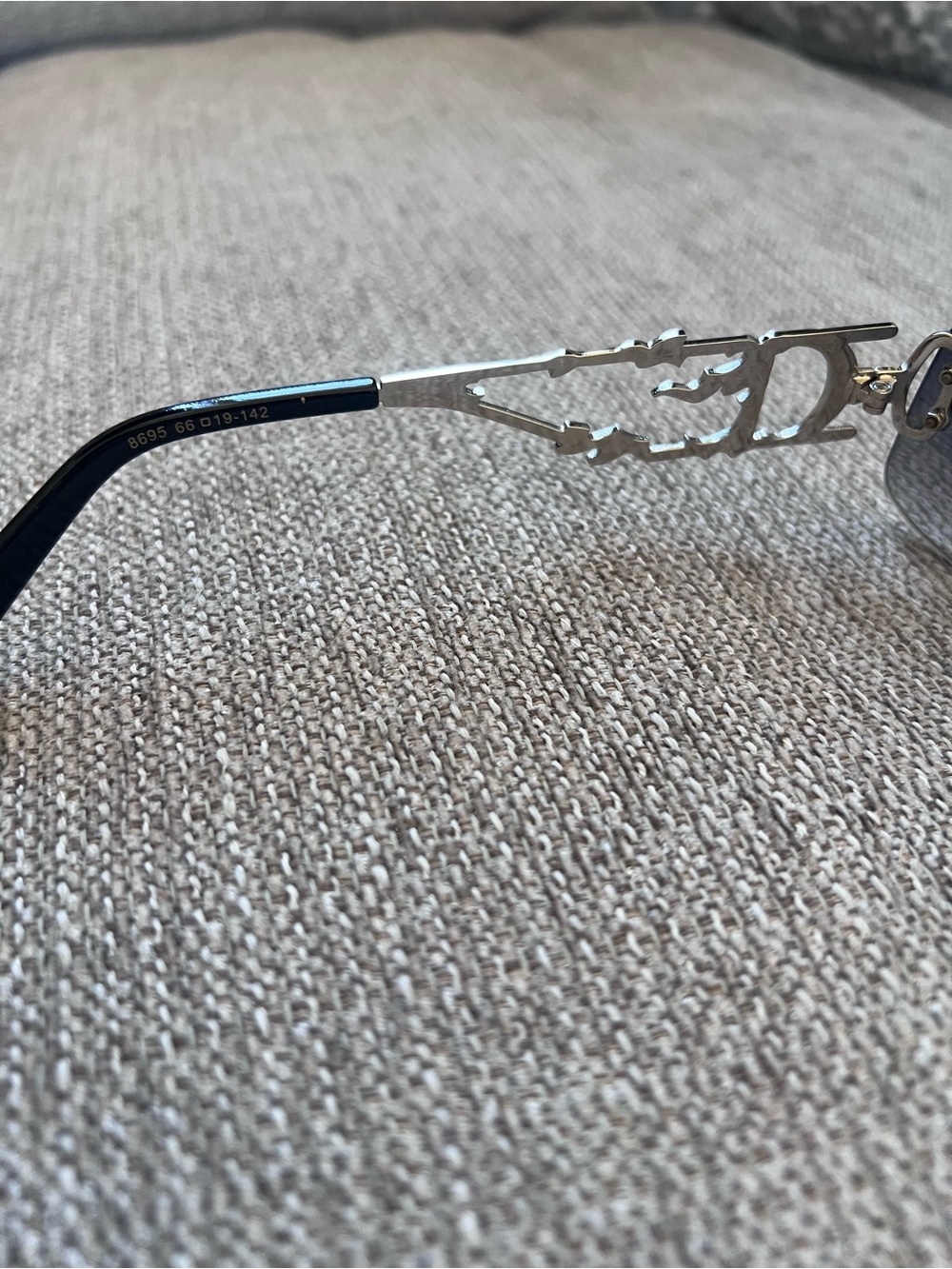 Dior Shield Gradient Rimless Black Lenses Silver Sunglasses - Picture 5 of 6